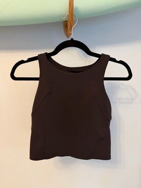 lululemon athletica Black Cropped Racerback Tank black size 8 align tank